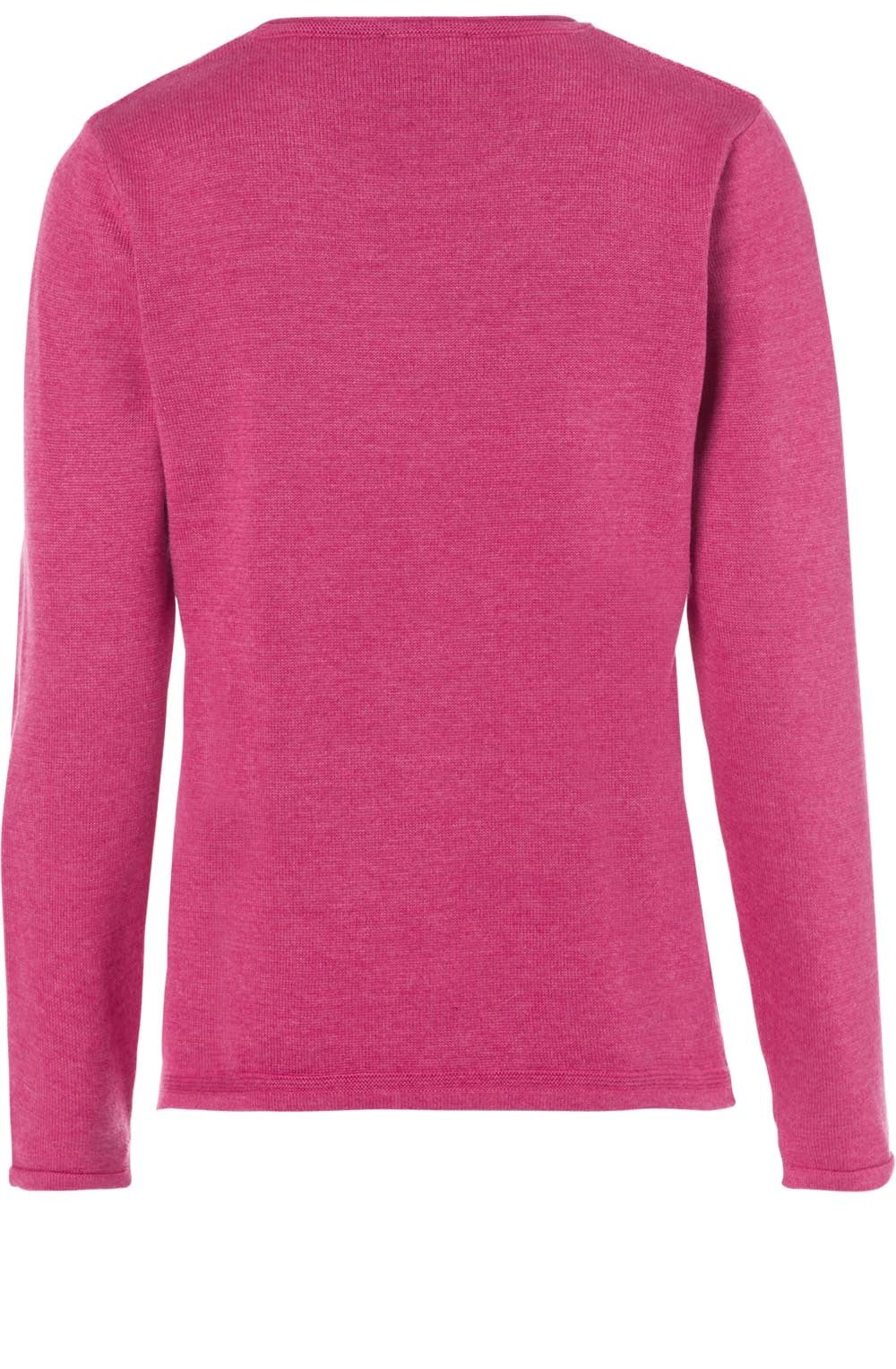 Raspberry Ribbed Knit Jumper