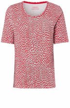 Red Abstract Square Print T Shirt