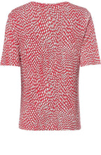 Red Abstract Square Print T Shirt
