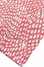 Red Abstract Square Print T Shirt