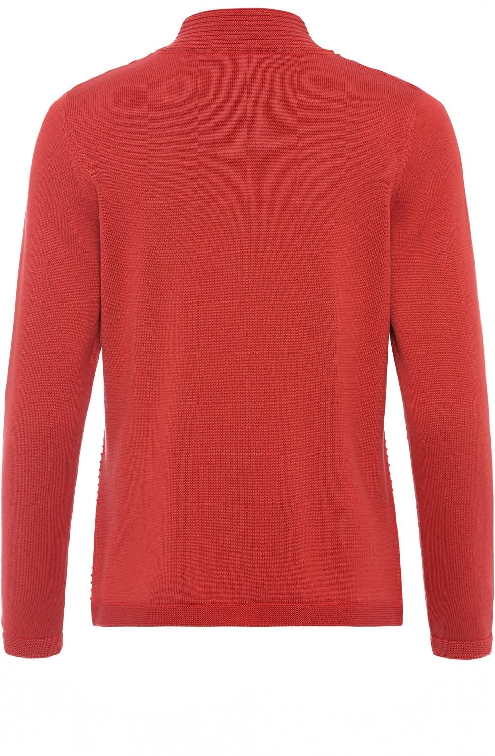 Red Maple Ribbed Front Cardigan