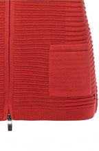 Red Maple Ribbed Front Cardigan