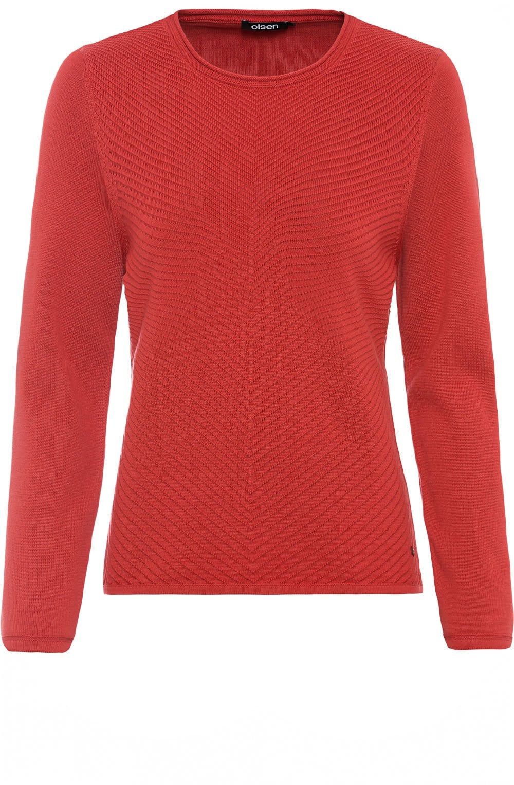 Red Maple Ribbed Front Jumper