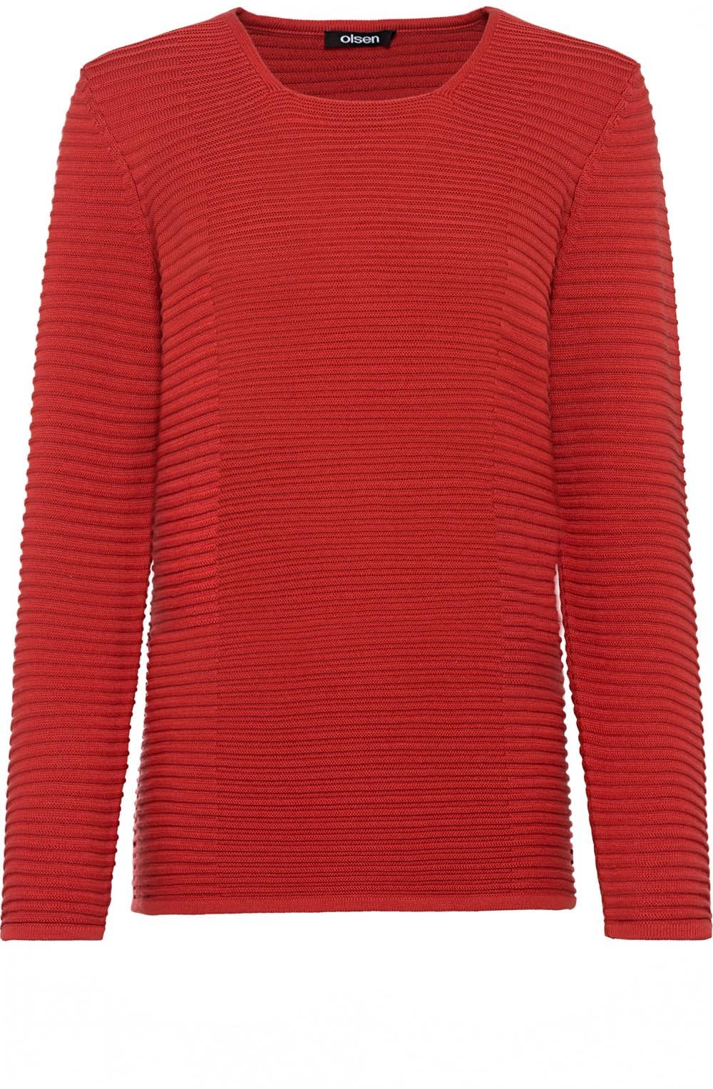 Red Maple Ribbed Knit Jumper