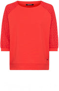Red Poppy Broderie Anglaise Clara Sweatshirt