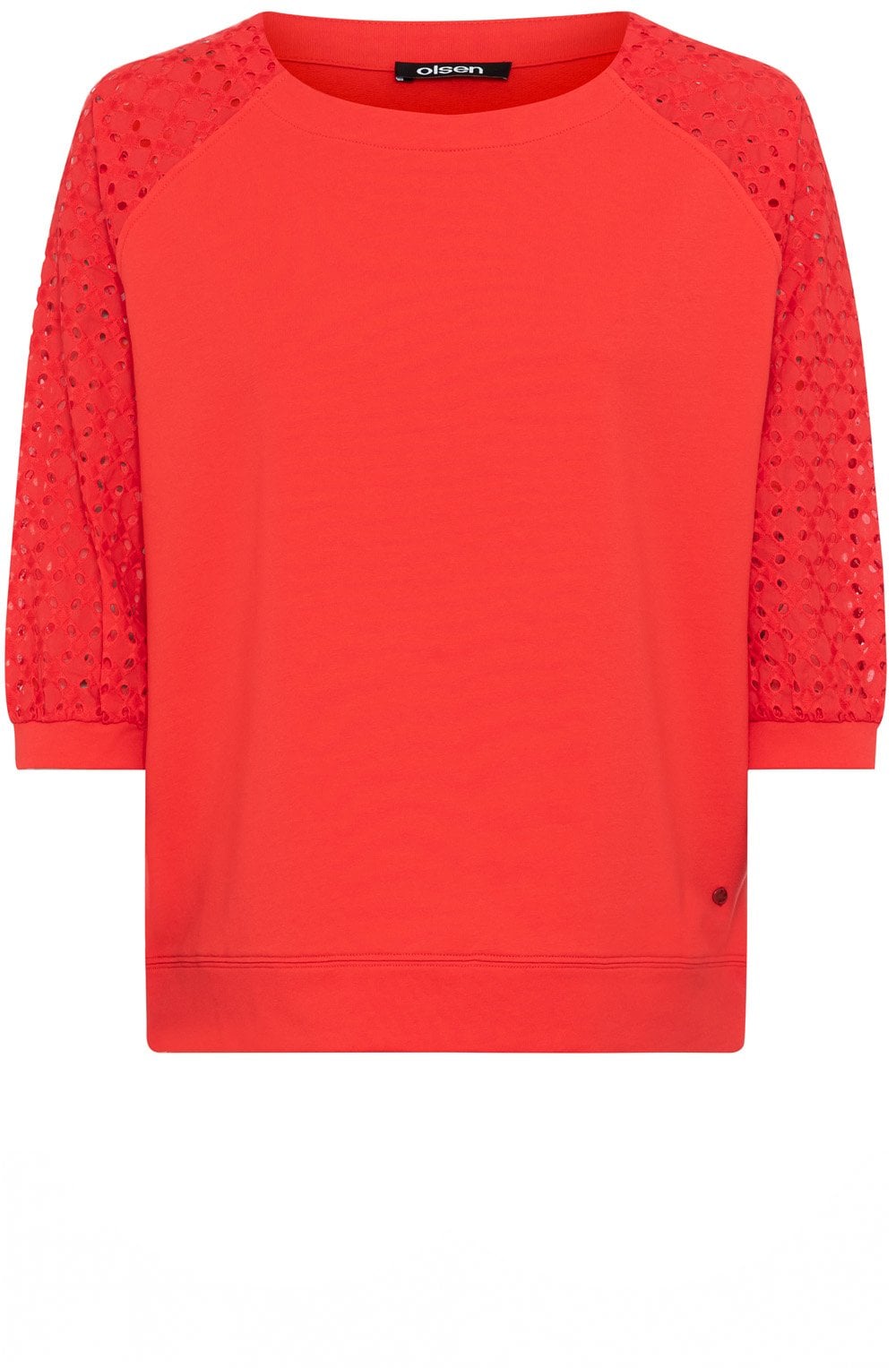 Red Poppy Broderie Anglaise Clara Sweatshirt