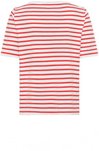 Red Poppy Floral and Stripe Hannah Top