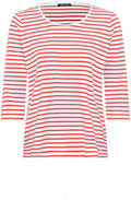 Red Poppy Striped Hannah T Shirt
