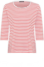 Red Poppy Striped Hannah T Shirt
