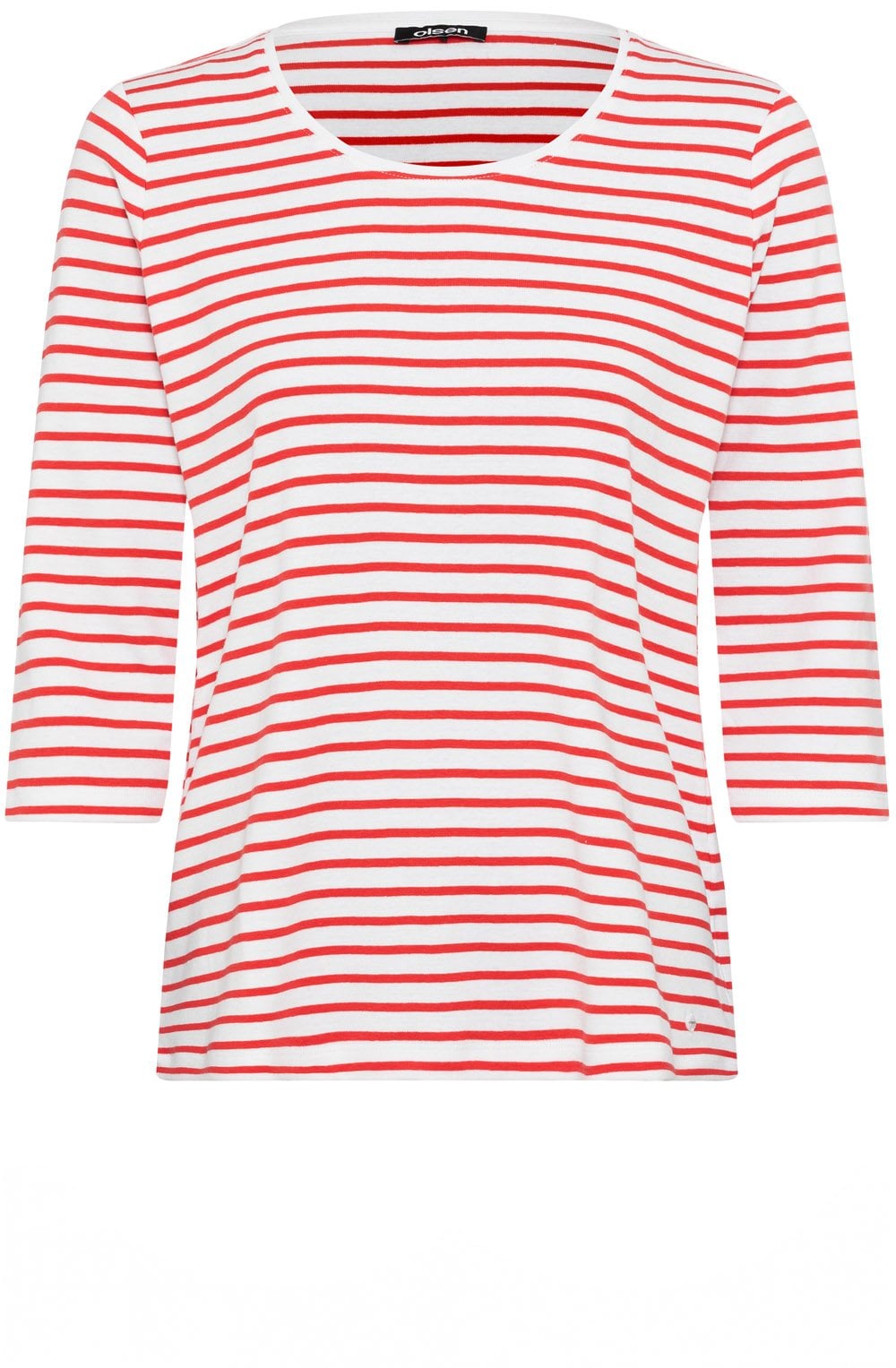 Red Poppy Striped Hannah T Shirt