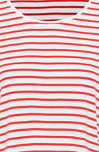 Red Poppy Striped Hannah T Shirt