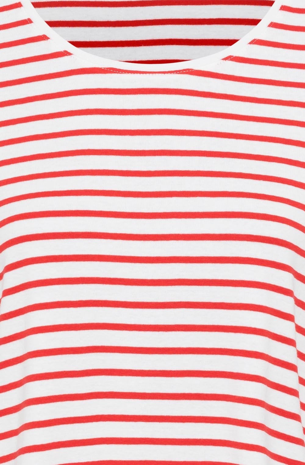 Red Poppy Striped Hannah T Shirt