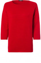 Red Ribbed Knit Jumper