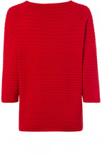 Red Ribbed Knit Jumper