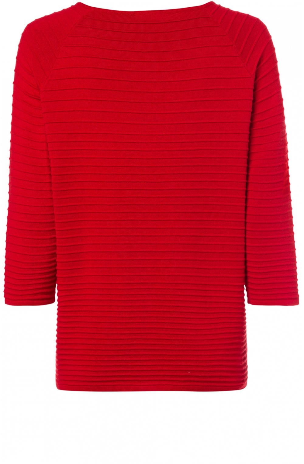 Red Ribbed Knit Jumper
