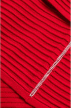 Red Ribbed Knit Jumper