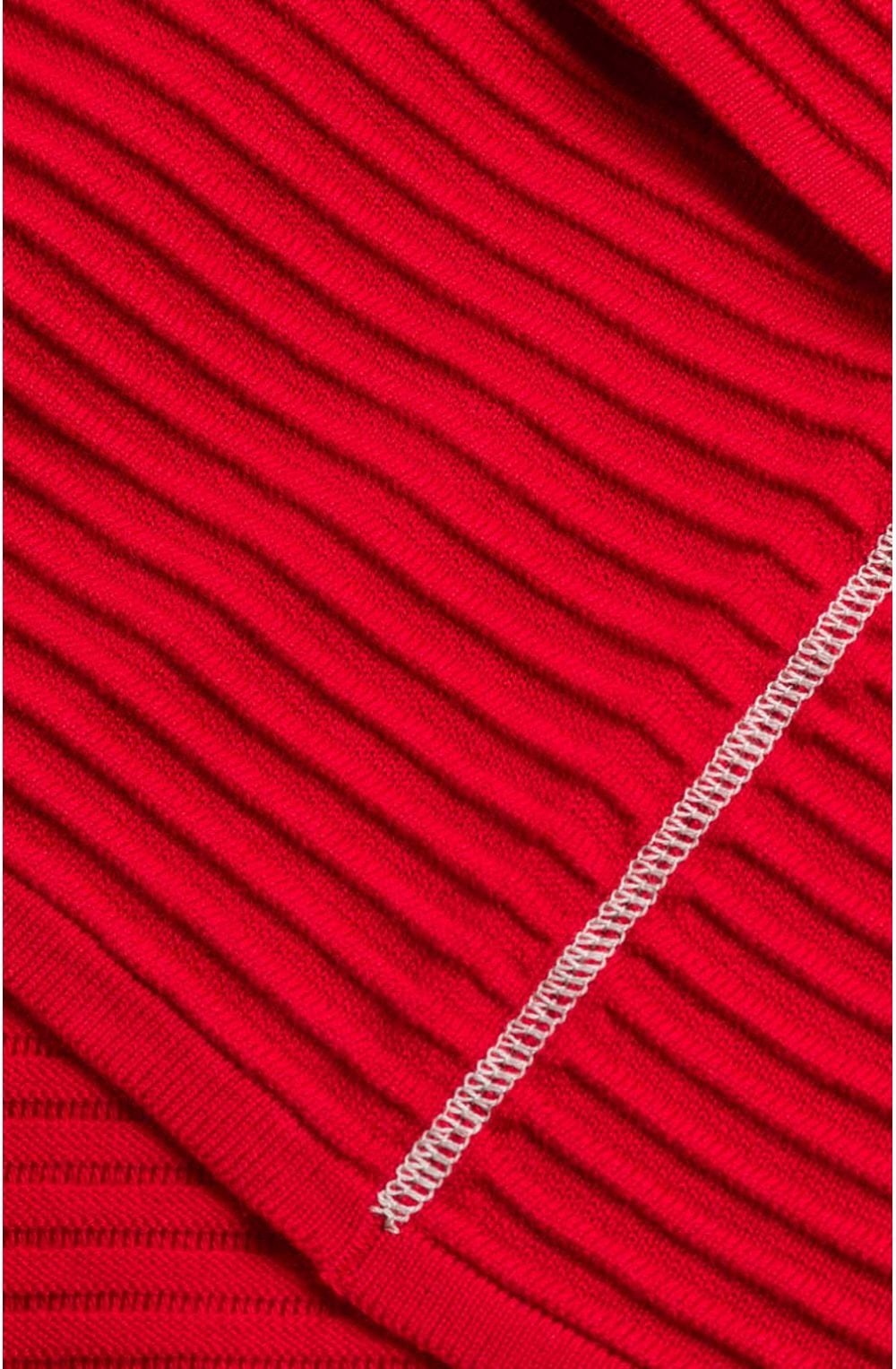 Red Ribbed Knit Jumper
