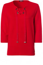 Red Ribbed Knit Jumper