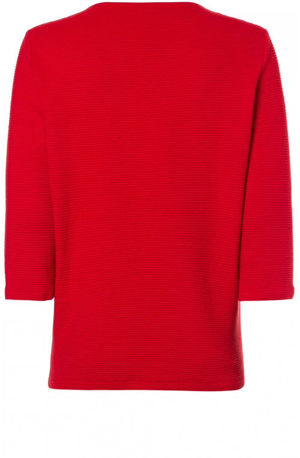 Red Ribbed Knit Jumper