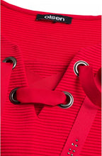 Red Ribbed Knit Jumper