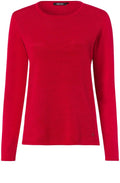Red Textured Knit Sweater