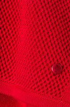 Red Textured Knit Sweater