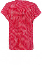 Red & White Striped Design Top