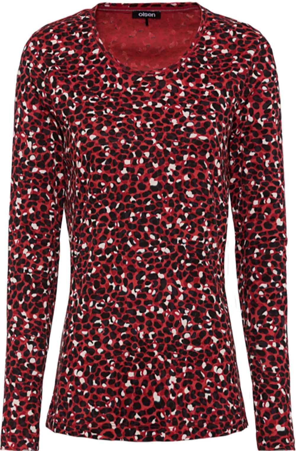 Rouge Spotted Print Top
