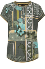 Sage and Gold Bold Design T Shirt