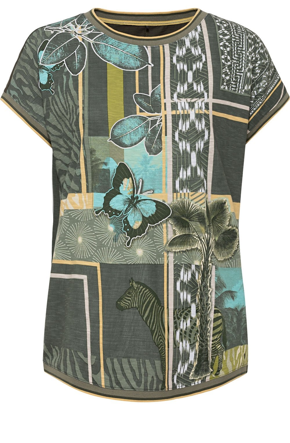 Sage and Gold Bold Design T Shirt