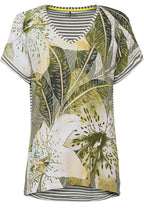 Sage Bold Floral Print T Shirt