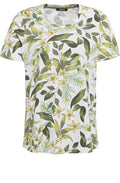 Sage Floral and Leaf Design T Shirt