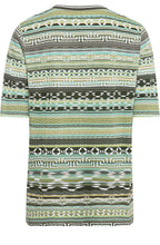 Sage Green Abstract Striped T Shirt
