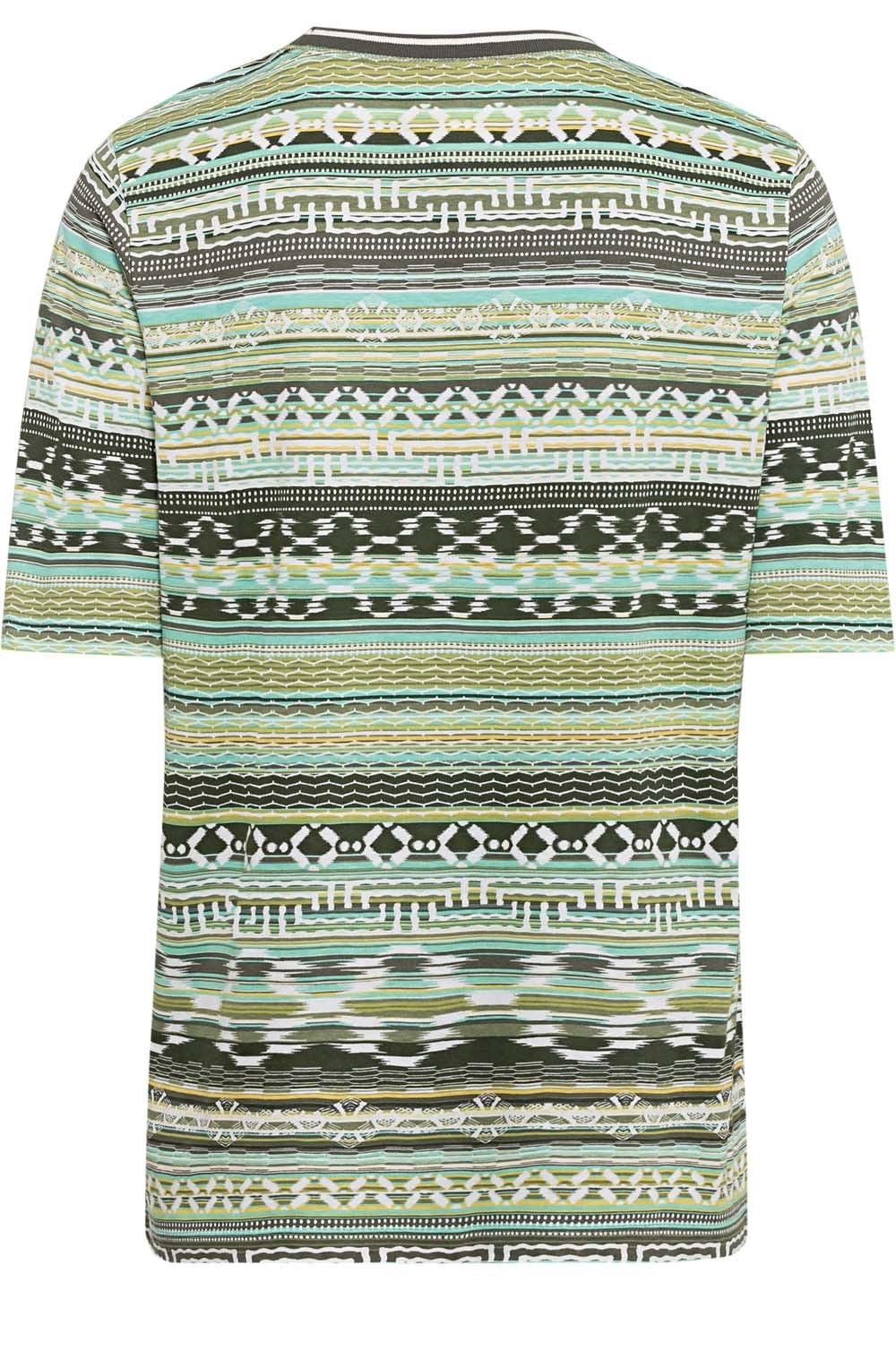 Sage Green Abstract Striped T Shirt