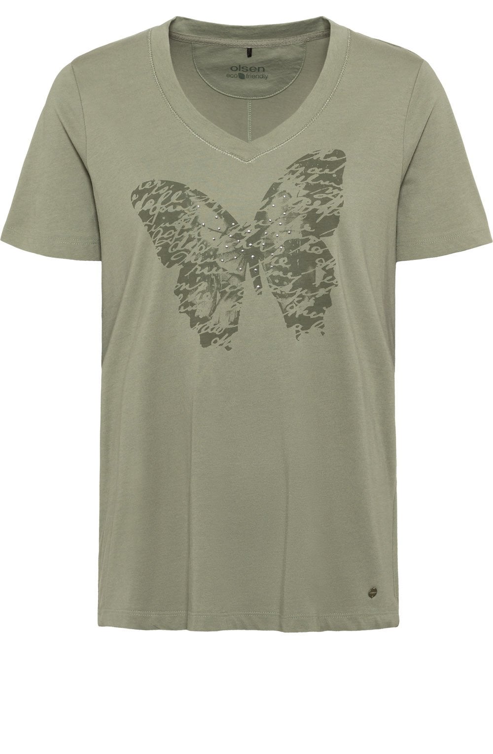 Sage Green Butterfly T Shirt