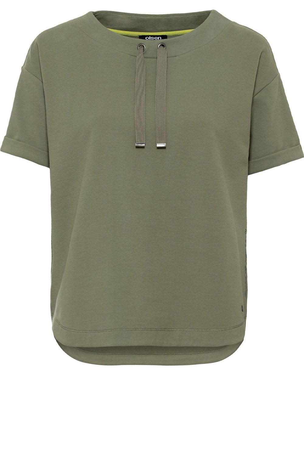 Sage Green Relaxed Short Sleeved Top