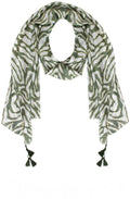 Sage Green Zebra Print Scarf