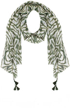 Sage Green Zebra Print Scarf