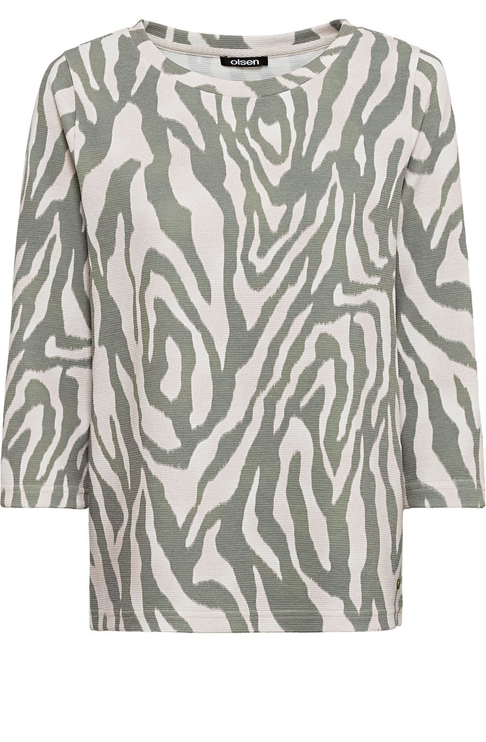 Sage Green Zebra Print Top