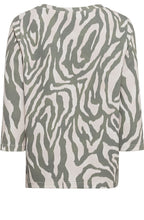 Sage Green Zebra Print Top