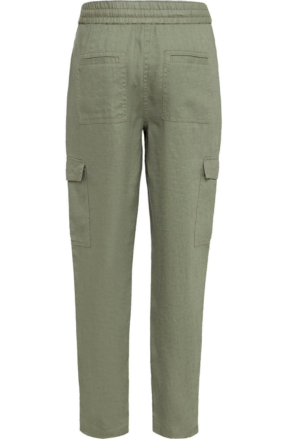 Sage Linen Cargo Trousers