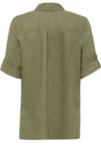 Sage Linen Short Sleeved Shirt