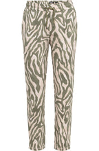 Sage Zebra Print Casual Trousers
