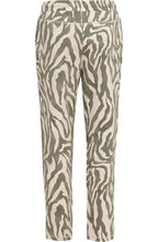 Sage Zebra Print Casual Trousers