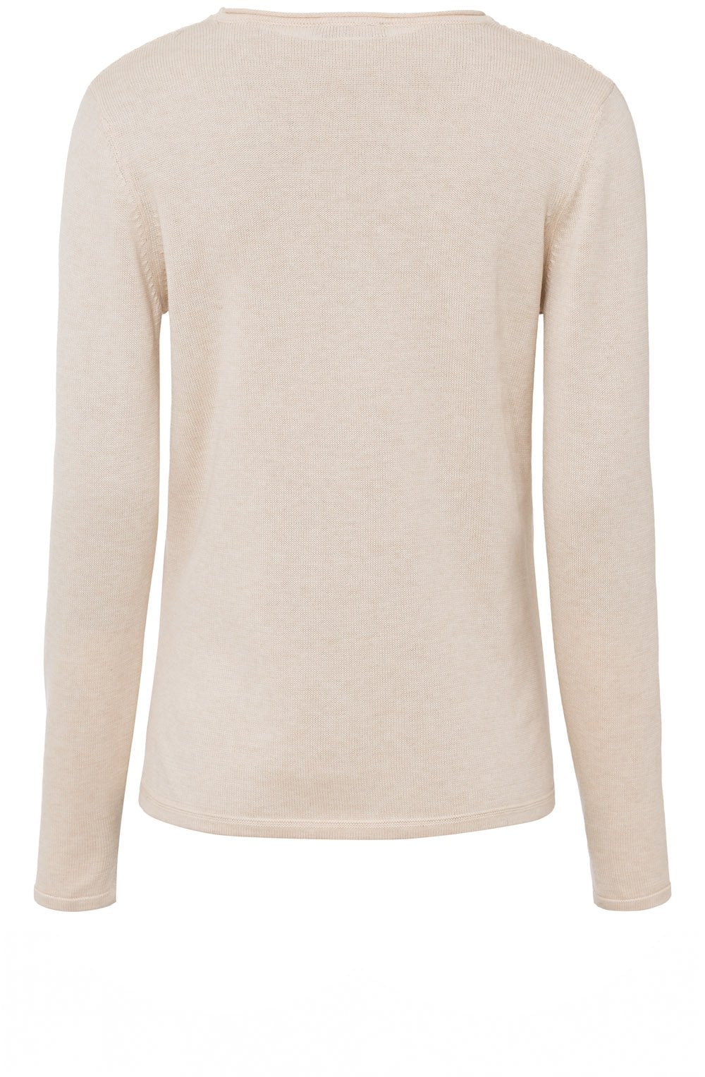 Sand Ribbed Front Jumper