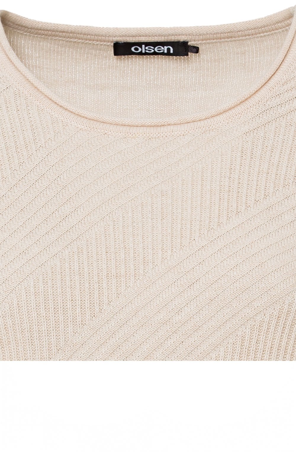 Sand Ribbed Front Jumper