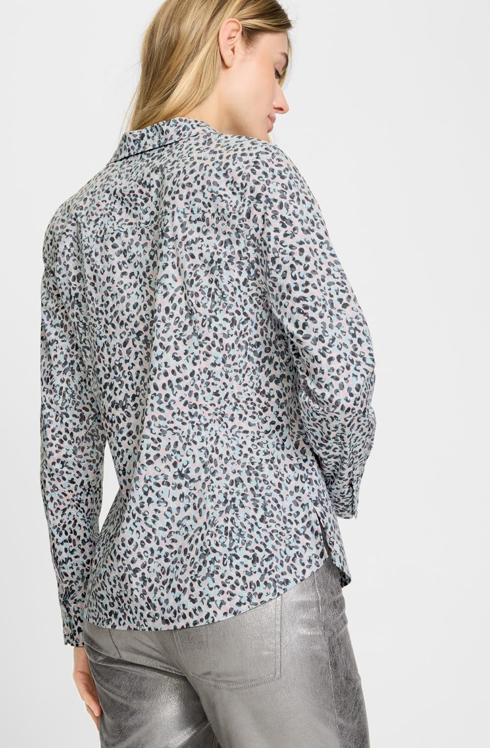 Satin Blue and Parfait Pink Confetti Shirt