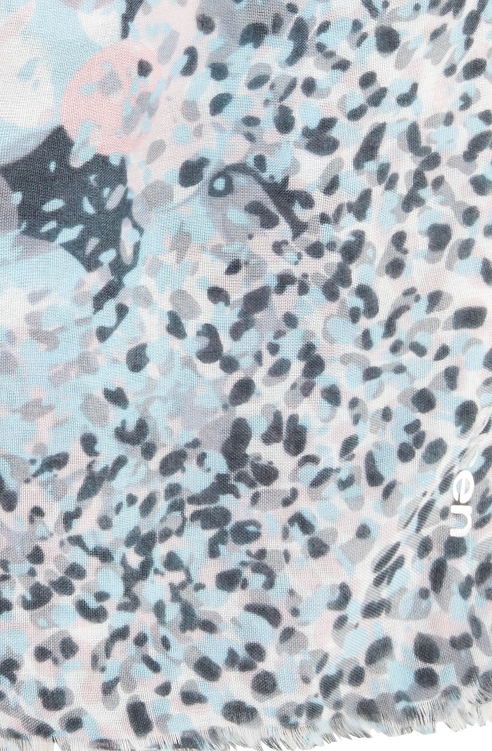 Satin Blue and Parfait Pink Mixed Print Scarf