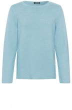 Satin Blue Cotton Mix Henny Jumper