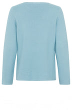 Satin Blue Cotton Mix Henny Jumper